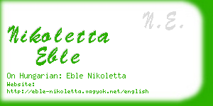 nikoletta eble business card